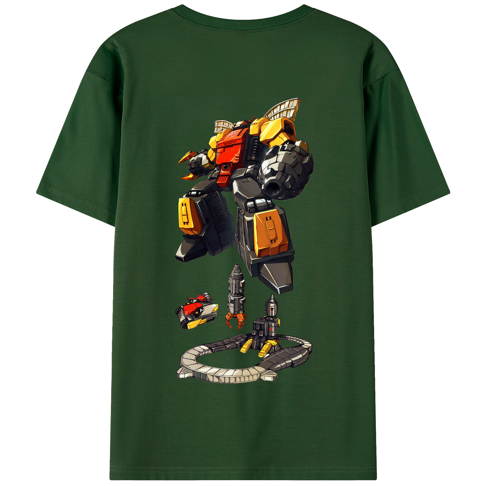 （画像用） Transformers トランスフォーマー 綿100％半袖Tシャツ（背面プリント）